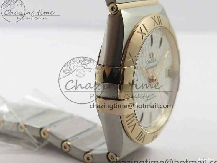 0115 Stylish Constellation 38mm SS RG VSF 1:1 Best Edition WhiteTextured Dial on SS RG Bracelet A8500 Super Clone 7921